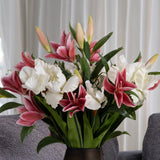 Pink Asiatic Lily Faux Flower