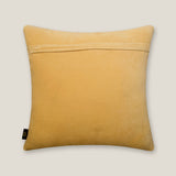 Vivir Yellow & Grey Emb. Cotton Velvet Cushion Cover