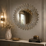 Rociar Brown Round Wall Mirror