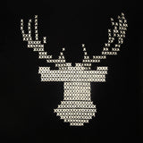 Stag Black Embellished Cushion