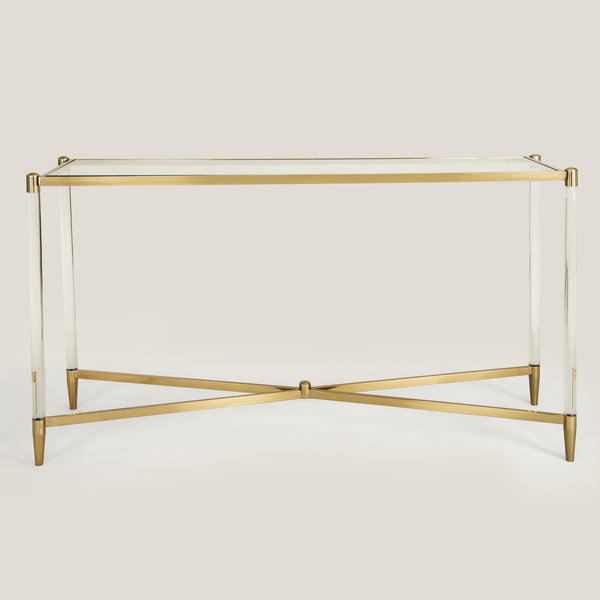 New York  Gold & Steel Console Table