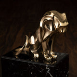 Panthera Gold & Black Sculpture