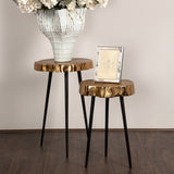 Timar Gold Metal Nest of Tables
