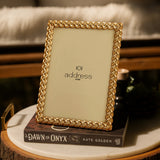 Plait Rose Gold Photo Frame Small