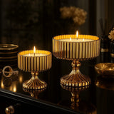 Mogra Antique Gold Bowl Candle L