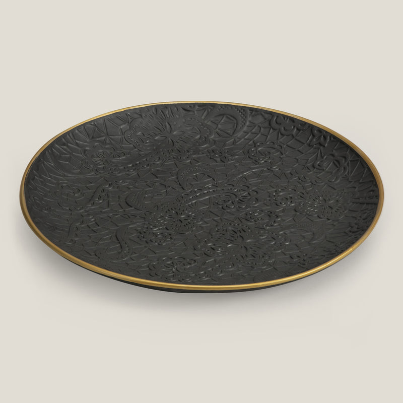 Chantilly Black Decor Platter