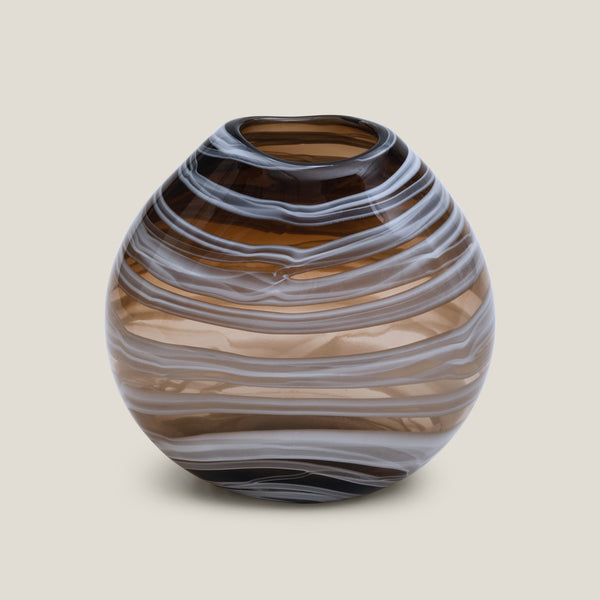 Cluma Brown Tall Glass Vase