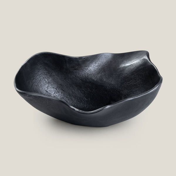 Uneven Black Decor Bowl