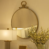 Hadley Gold Round Wall Mirror