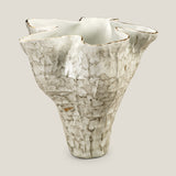Wabi Sabi White & Gold Porcelain Vase