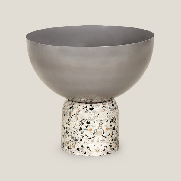 Speckle Terrazzo Grey Footed Bowl