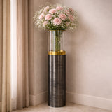 Rakan Metal & Glass Planter