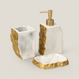 Bianco White & Gold Bath Set