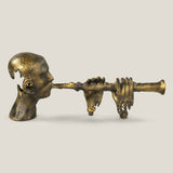 Trumpet Man Gold Sculpture