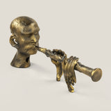 Trumpet Man Gold Sculpture