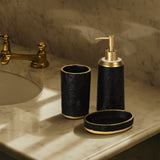 Foliage Black Bath Set of 3
