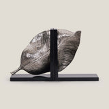 Daphne Black & Silver Leaf Bookends