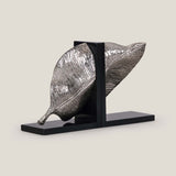 Daphne Black & Silver Leaf Bookends