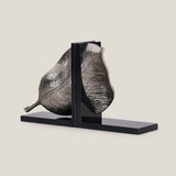 Daphne Black & Silver Leaf Bookends