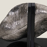 Daphne Black & Silver Leaf Bookends