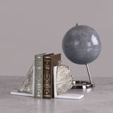 Ginkgo White & Brass Leaf Bookend