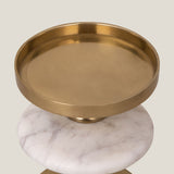 Dhairya White & Gold Candle Holder - S
