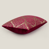 Khushi Pink Emb. Velvet Cushion Cover