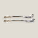 Twig Gold & Silver Salad Server Set of 2