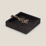 Twig Gold & Walnut Tissue Holder