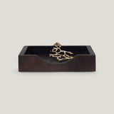 Twig Gold & Walnut Tissue Holder