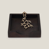 Twig Gold & Walnut Tissue Holder