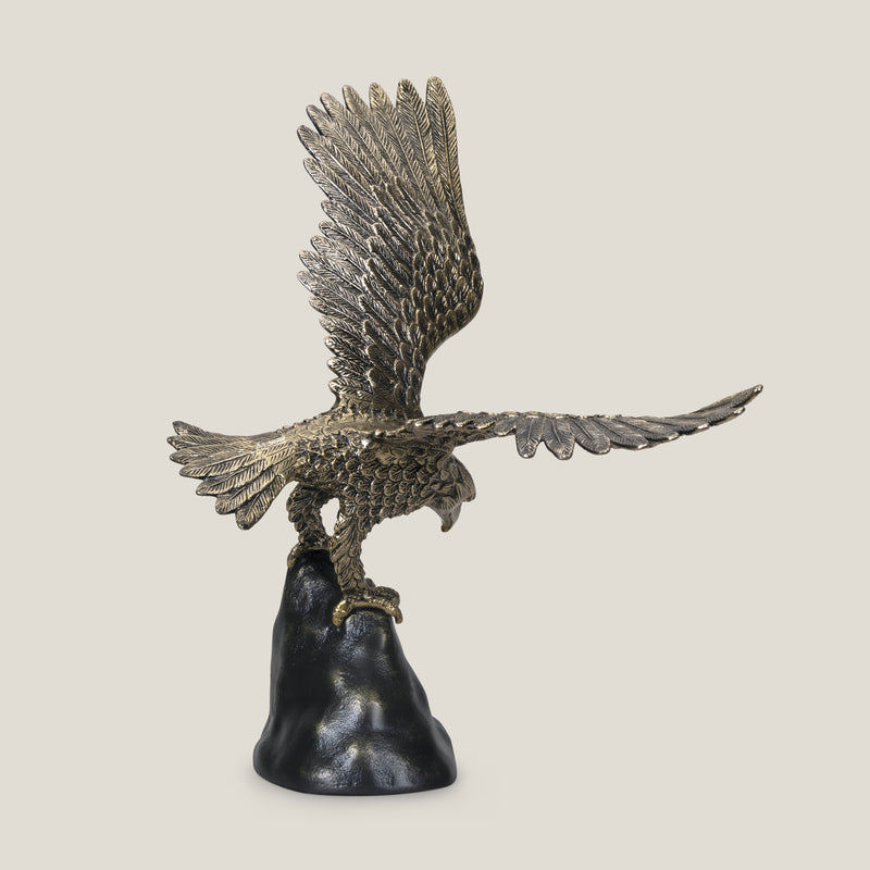 Falcon Antique Brass Sculpture