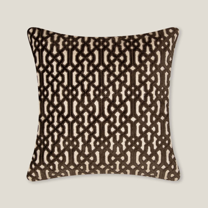 Caleb Patched Velvet Cushion Cover
