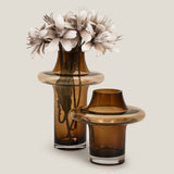 Halo Brown Glass Vase S