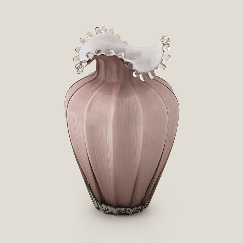 Droplet Blush Glass Vase