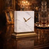Montrose White & Gold Table Clock