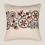 Nyla Off White Embroidered Euro Cover