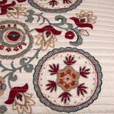 Nyla Off White Embroidered Euro Cover