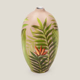 Verdure Green & Blush Ceramic Vase