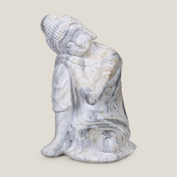 Resting Buddha Beige Sculpture