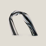 Prismatic Blue Crescent Glass Decor