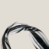 Prismatic Blue Crescent Glass Decor