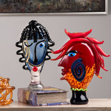 Picasso Azzurro Blue Glass Sculpture