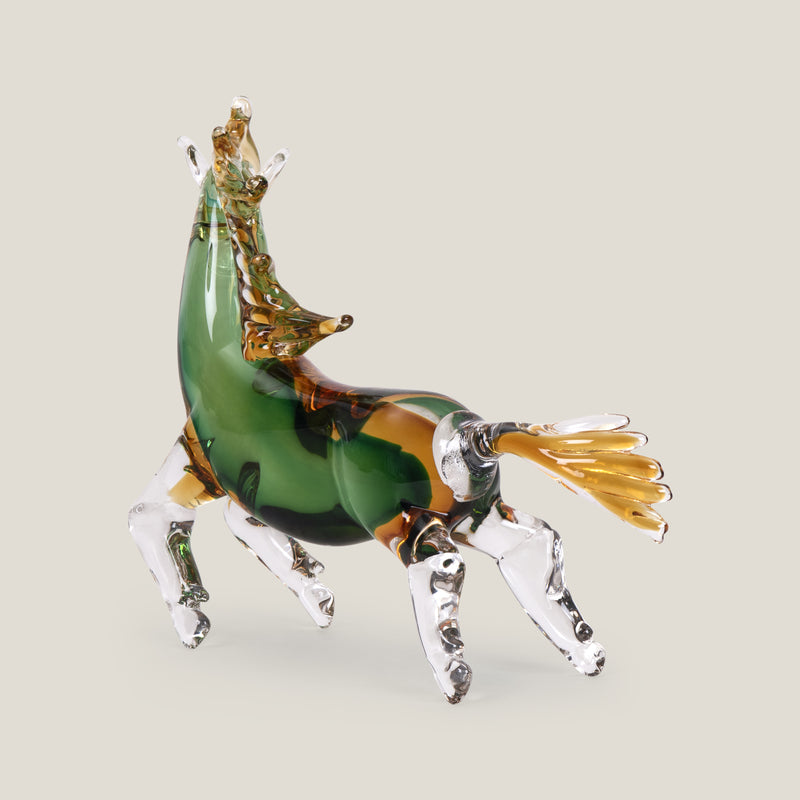 Morano Green Horse Sculpture
