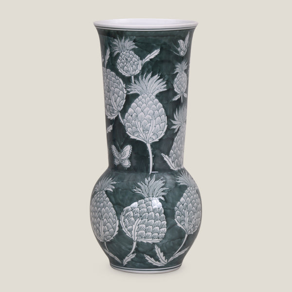 Fiore Green Ceramic Vase