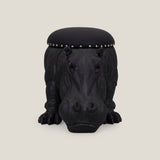 Hippopotamus Black Pouffe