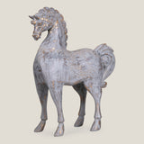 Oriental Grey Horse Sculpture L