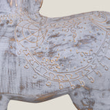 Oriental Grey Horse Sculpture L