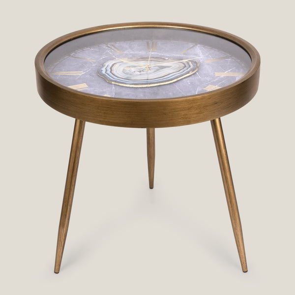 Pietra Grey Clock Table