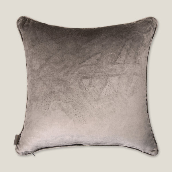 Rasa Emb. Grey Velvet Cushion Cover